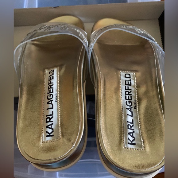 KARL LAGERFELD PARIS NIB
Blossom Rhinestone
Transparent Slides CHAMPAGNE COLOR - Picture 2 of 5